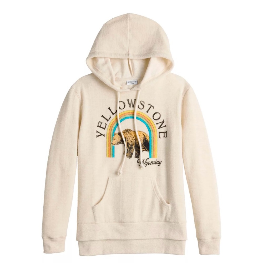 Mighty Fine Yellowstone Wyoming Hoodie - EUC
